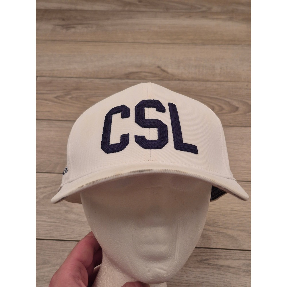 G/FORE CSL‎ Cabot Saint Lucia Golf Hat White Snapback Navy Embroidery Mens